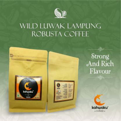 Kopi Luwak Robusta Lampung Asli Liar 250g – Premium, Bubuk & Roasted Bean Pilihan, Terbaik dari Alam